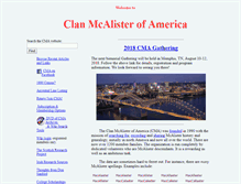 Tablet Screenshot of clanmcalister.org